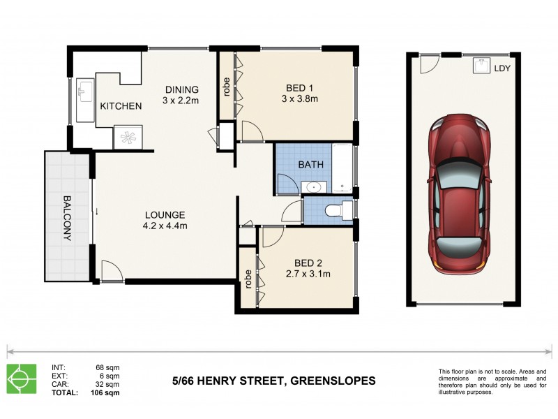 5/66 Henry Street, Greenslopes QLD 4120 Floorplan