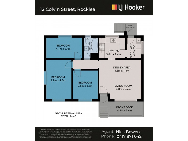 12 Colvin Street, Rocklea QLD 4106 Floorplan