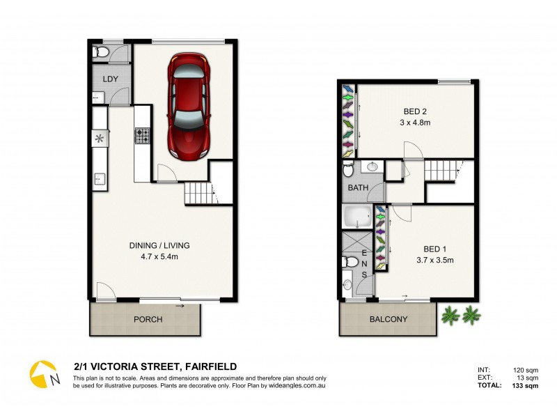 2/1 Victoria Street, Fairfield QLD 4103 Floorplan