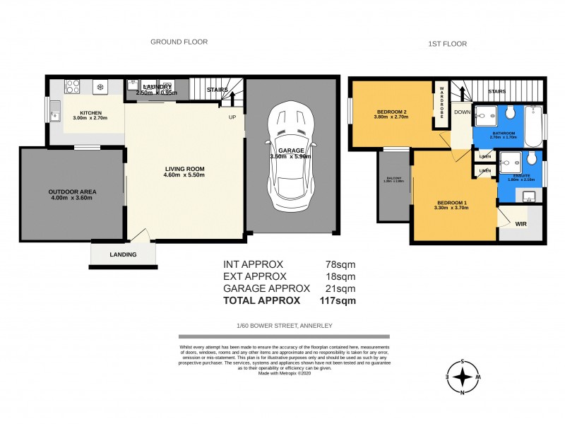 1/60 Bower Street, Annerley QLD 4103 Floorplan
