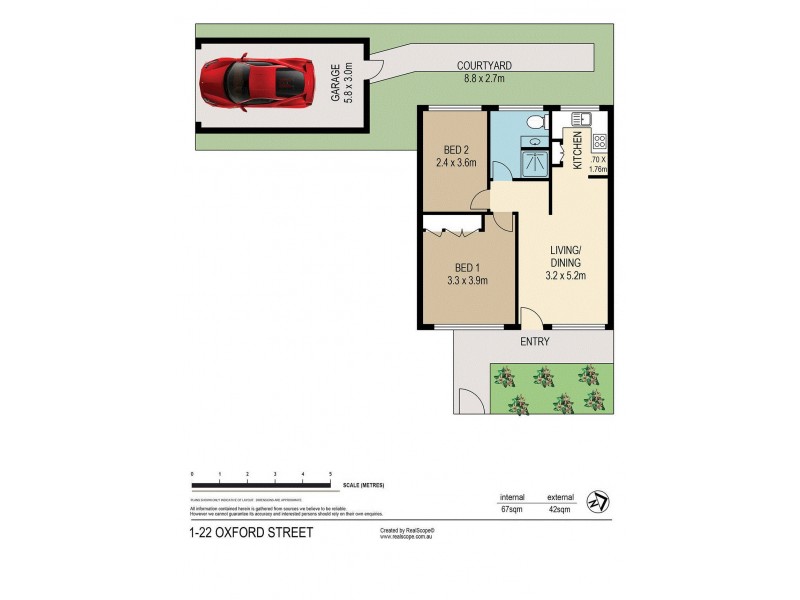 1/22 Oxford Street, Woolloongabba QLD 4102 Floorplan