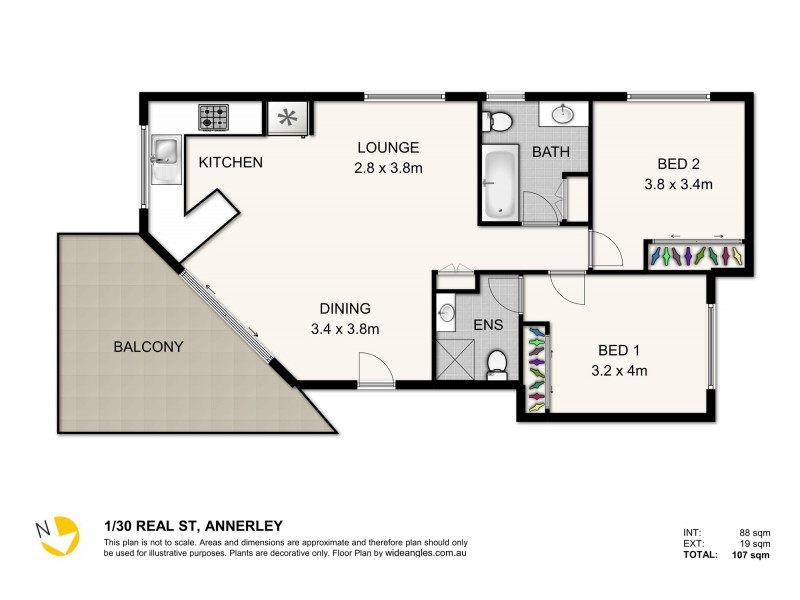 1/30 Real Street, Annerley QLD 4103 Floorplan