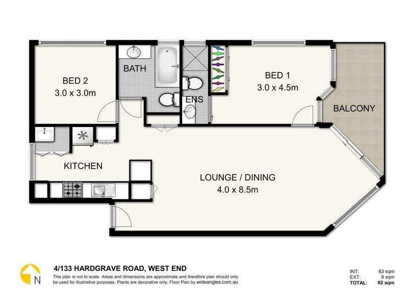 4/133 Hardgrave Road, West End QLD 4101 Floorplan