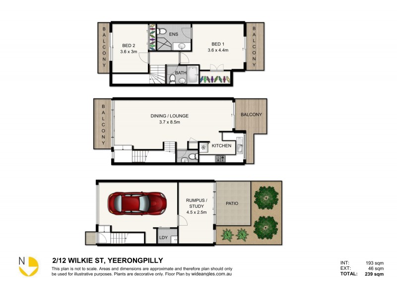 2/12 Wilkie Street, Yeerongpilly QLD 4105 Floorplan