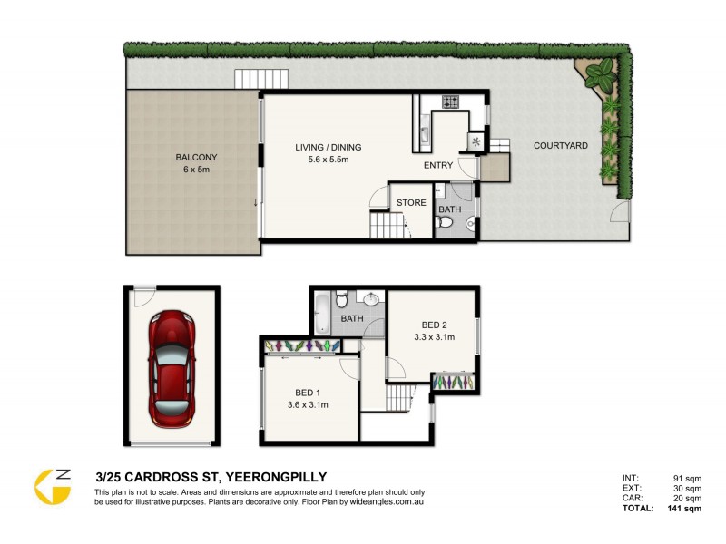 3/25 Cardross Street, Yeerongpilly QLD 4105 Floorplan