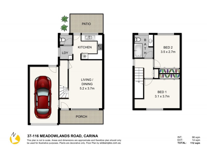 37/116 Meadowlands Road, Carina QLD 4152 Floorplan