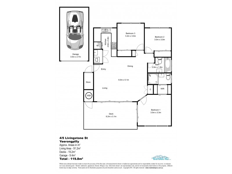 4/5 Livingstone Street, Yeerongpilly QLD 4105 Floorplan