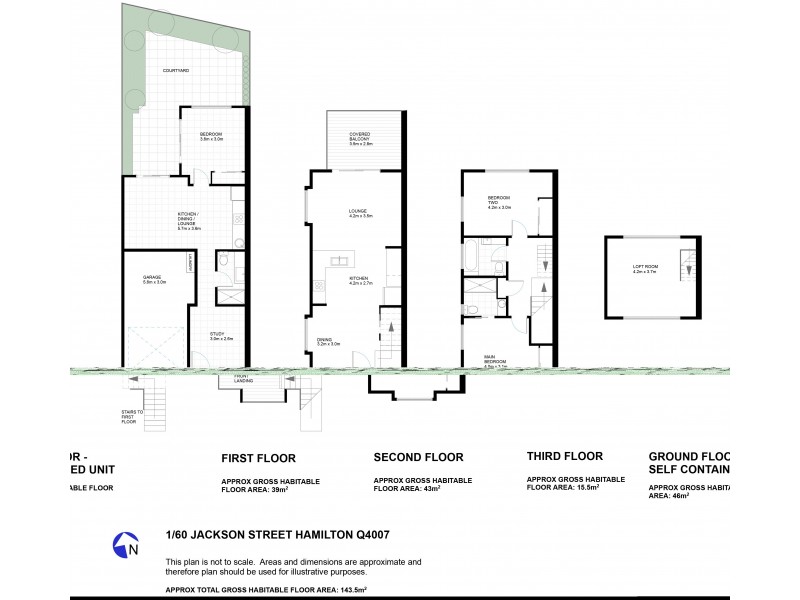 1/60 Jackson Street, Hamilton QLD 4007 Floorplan