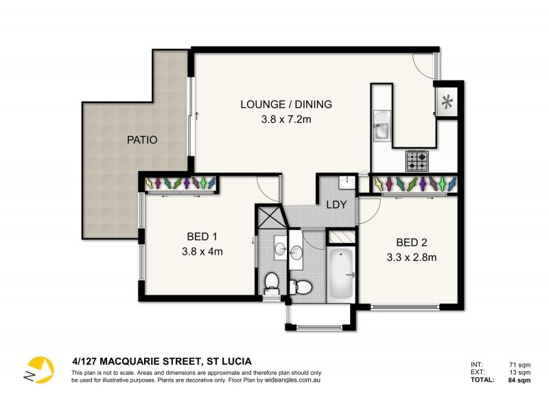 4/127 Macquarie Street, St Lucia QLD 4067 Floorplan