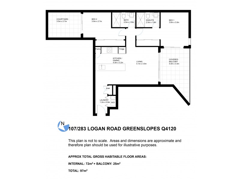 107/10 Cleveland Street, Greenslopes QLD 4120 Floorplan