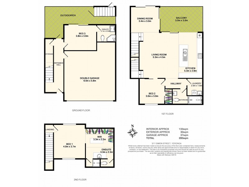 3/11 Simon Street, Yeronga QLD 4104 Floorplan