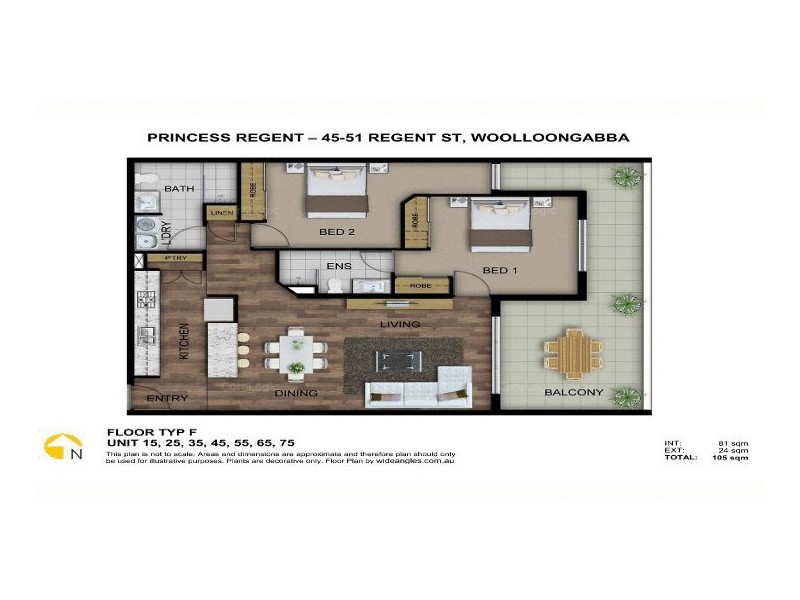 75/45 Regent Street, Woolloongabba QLD 4102 Floorplan
