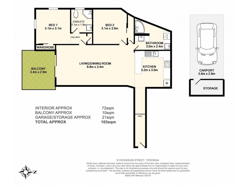 8/6 Ovendean Street, Yeronga QLD 4104 Floorplan