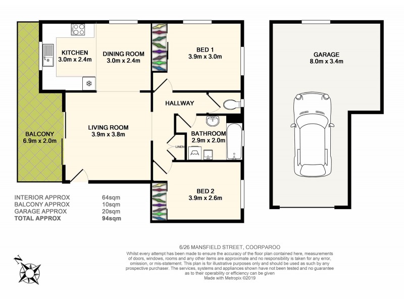 6/26 Mansfield Street, Coorparoo QLD 4151 Floorplan