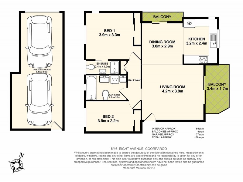 6/46 Eighth Avenue, Coorparoo QLD 4151 Floorplan