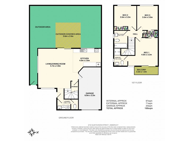 2/12 Gustavson Street, Annerley QLD 4103 Floorplan