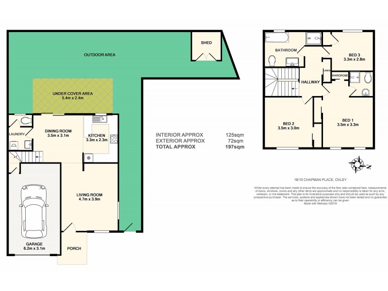 18/10 Chapman Place, Oxley QLD 4075 Floorplan