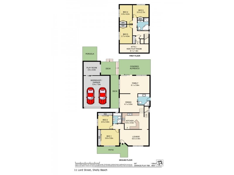 11 Lord Street, Shelly Beach NSW 2261 Floorplan