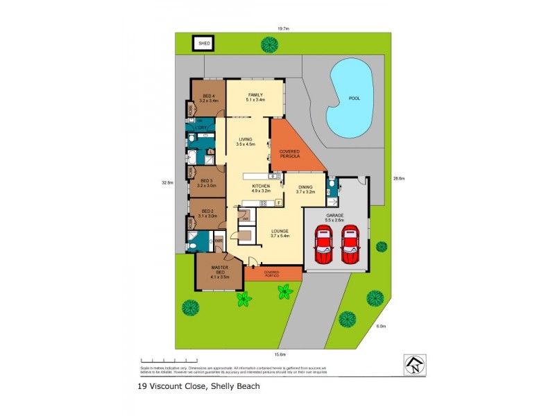 19 Viscount Close, Shelly Beach NSW 2261 Floorplan