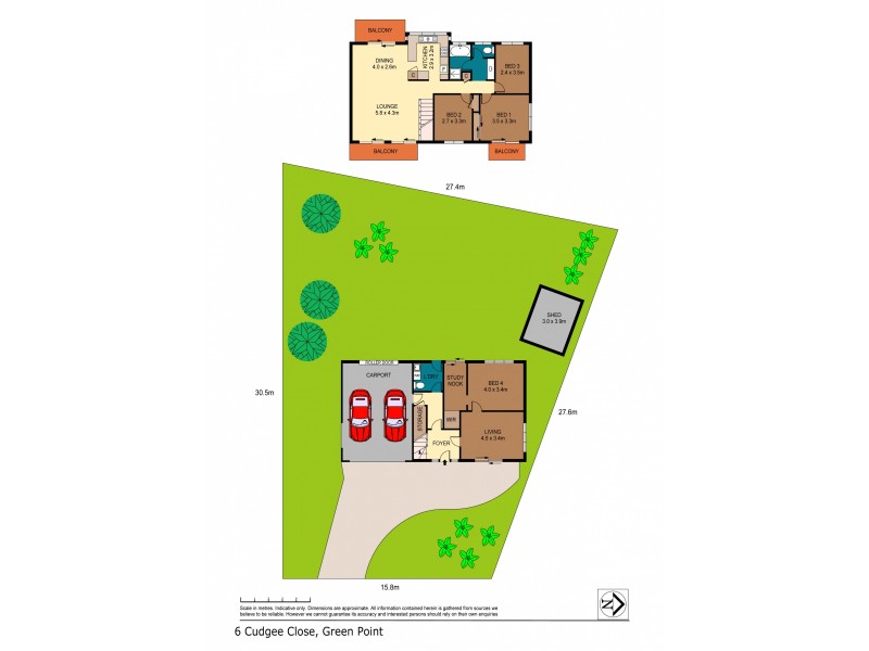 6 Cudgee Close, Green Point NSW 2251 Floorplan