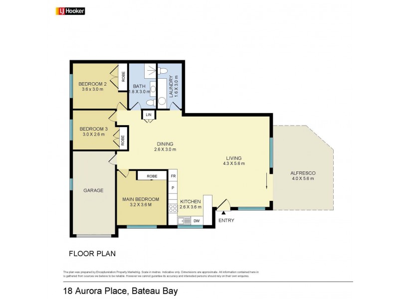 18 Aurora Place, Bateau Bay NSW 2261 Floorplan