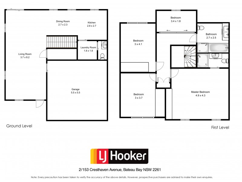 2/153 Cresthaven Avenue, Bateau Bay NSW 2261 Floorplan