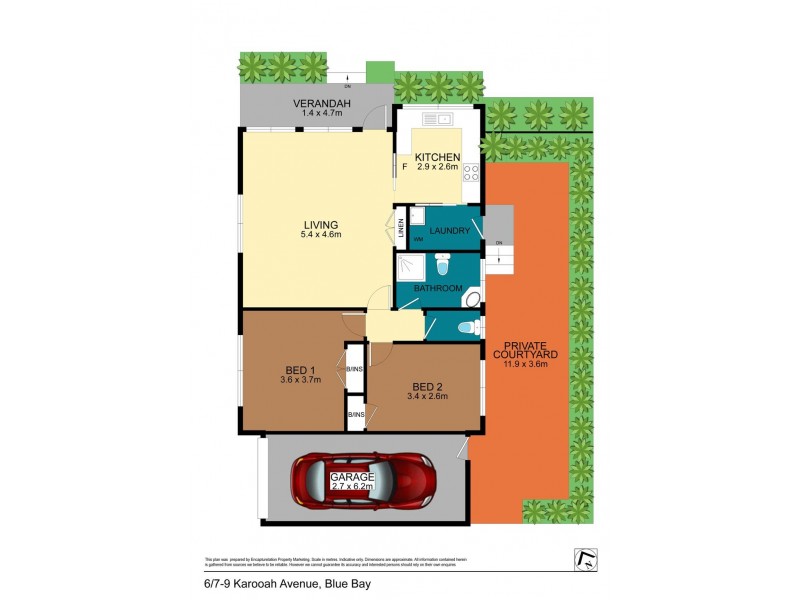 6/7-9 Karooah Ave, Blue Bay NSW 2261 Floorplan