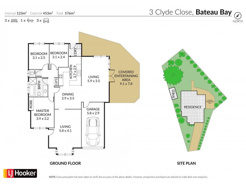 3 Clyde Close, Bateau Bay NSW 2261 Floorplan