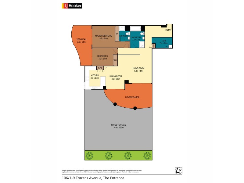 106/1-9 Torrens Avenue, The Entrance NSW 2261 Floorplan