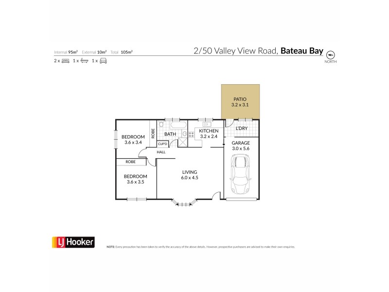 2/50 Valley View Road, Bateau Bay NSW 2261 Floorplan