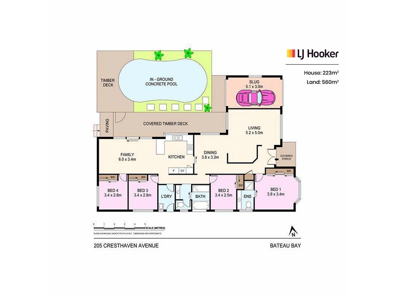 205 Cresthaven Avenue, Bateau Bay NSW 2261 Floorplan