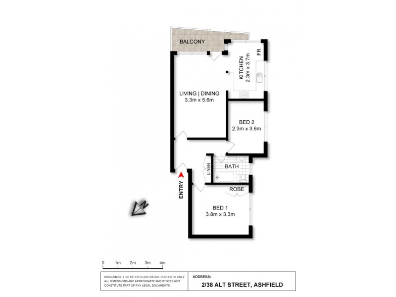 2/38 Alt Street, Ashfield NSW 2131 Floorplan