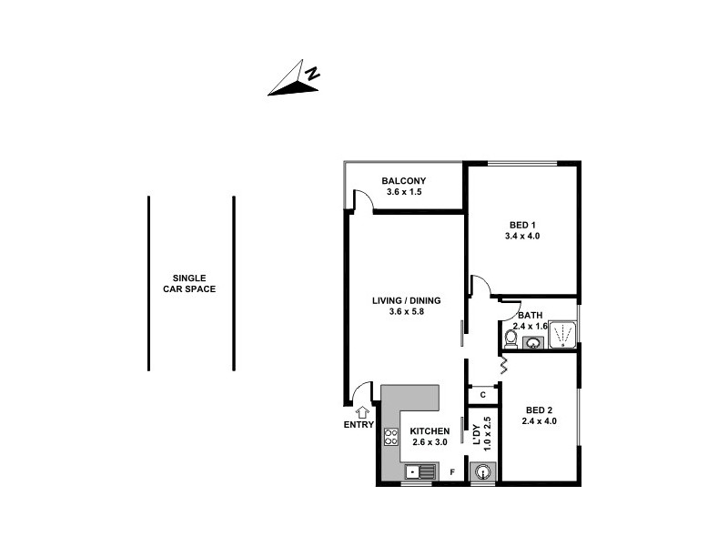8/10 Orpington Street, Ashfield NSW 2131 Floorplan