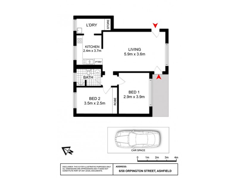 6/58 Orpington Street, Ashfield NSW 2131 Floorplan