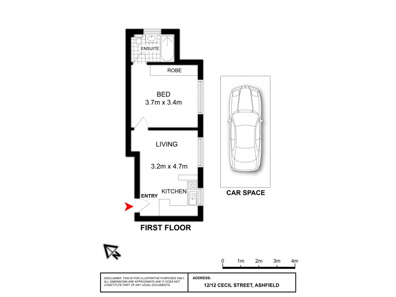12/12 Cecil Street, Ashfield NSW 2131 Floorplan