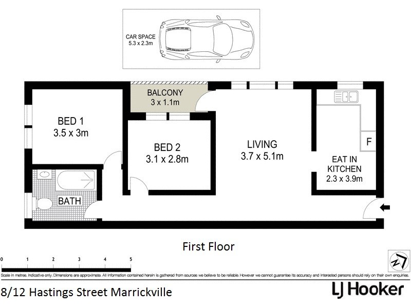 8/12 Hastings Street, Marrickville NSW 2204 Floorplan