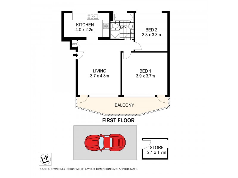 17/7A Bruce Street, Ashfield NSW 2131 Floorplan