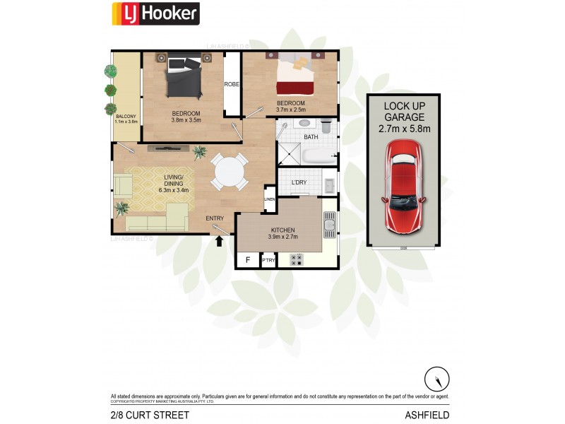 2/8 Curt Street, Ashfield NSW 2131 Floorplan