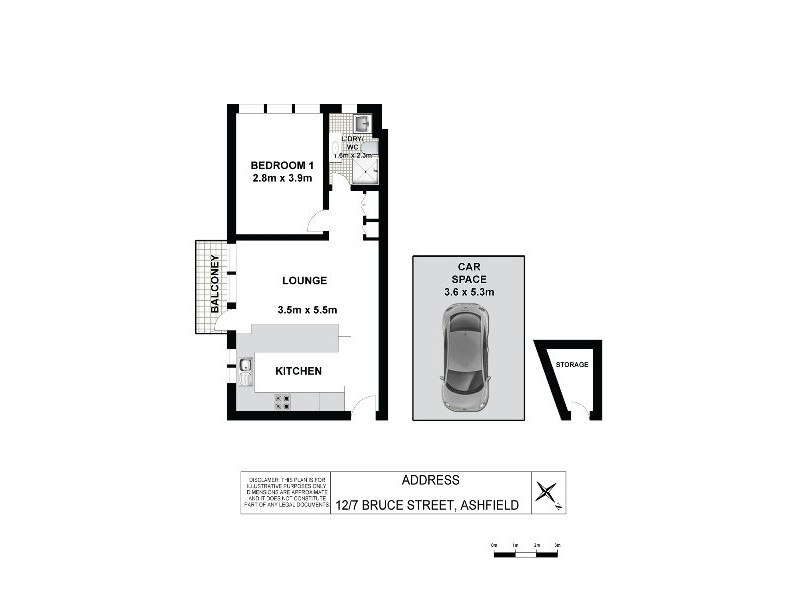 12/7 Bruce Street, Ashfield NSW 2131 Floorplan