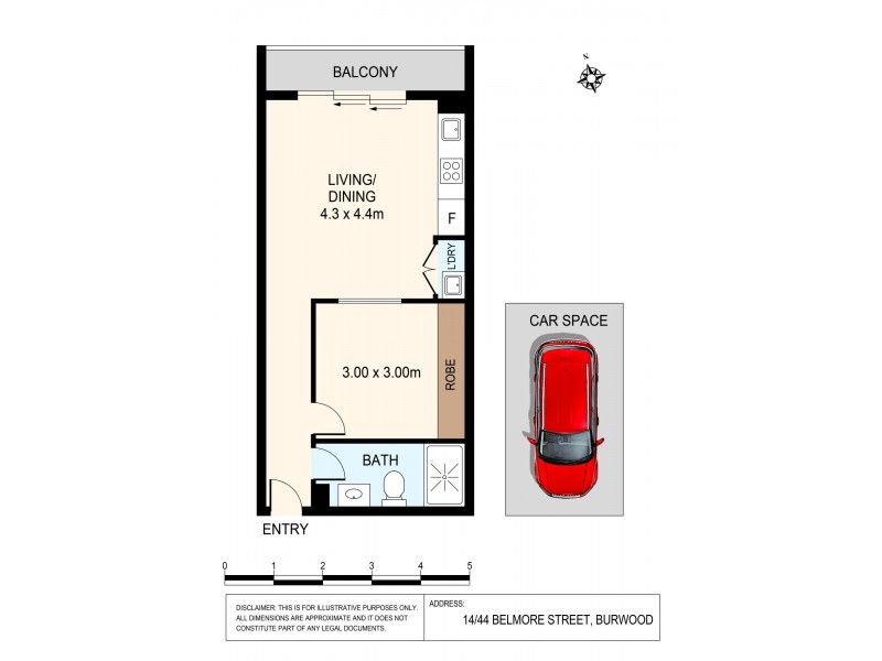 14/44 Belmore Street, Burwood NSW 2134 Floorplan