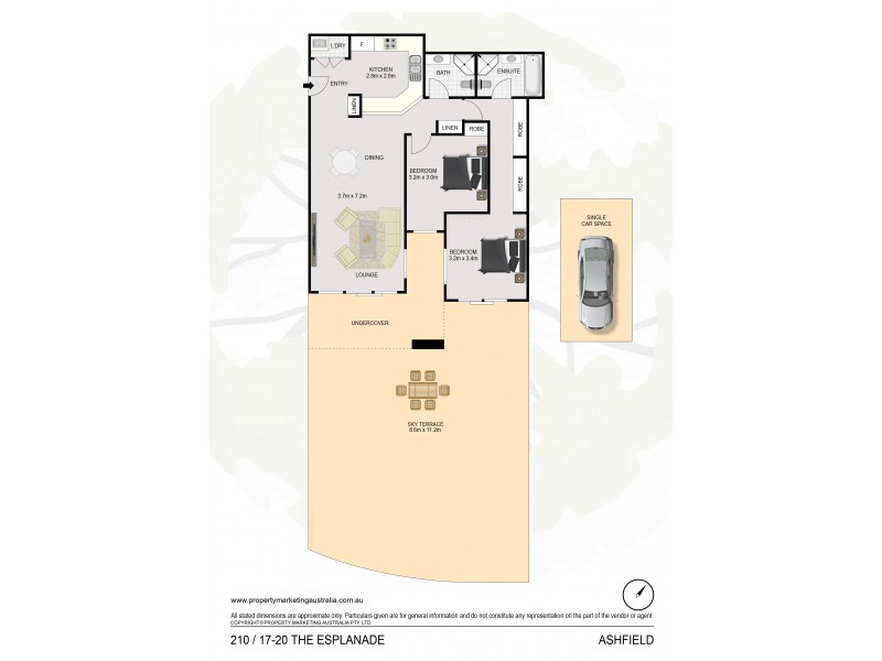 210/17-20 The Esplanade, Ashfield NSW 2131 Floorplan