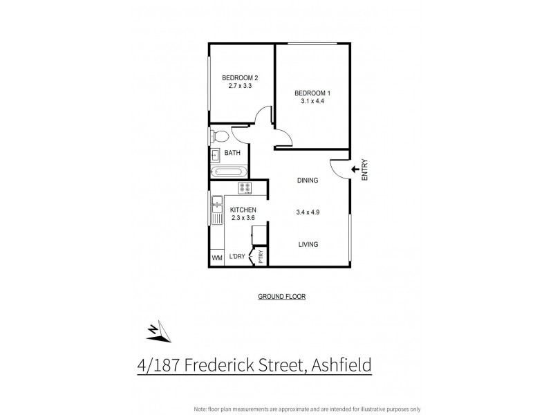 4/187 Frederick Street, Ashfield NSW 2131 Floorplan
