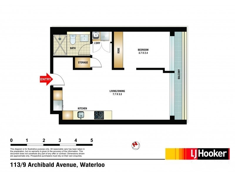 113/9 Archibald Avenue, Waterloo NSW 2017 Floorplan