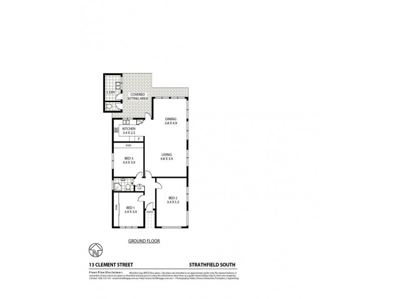 13 Clement Street, Strathfield South NSW 2136 Floorplan
