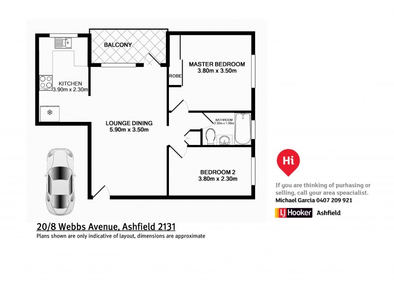 20/8 Webbs Avenue, Ashfield NSW 2131 Floorplan