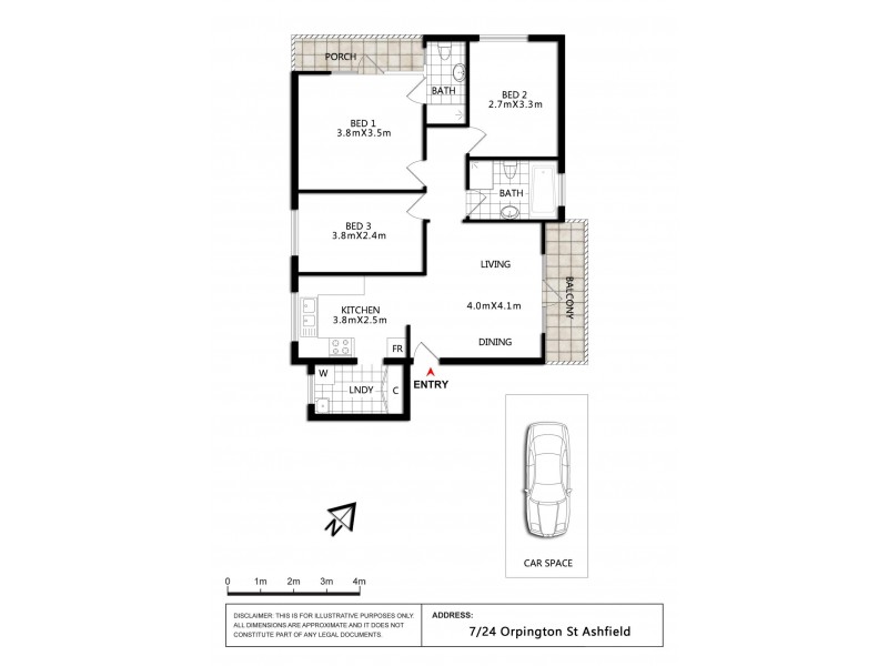 7/24 Orpington Street, Ashfield NSW 2131 Floorplan