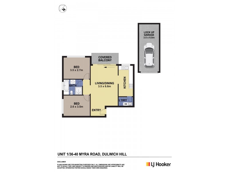 1/36 Myra Road, Dulwich Hill NSW 2203 Floorplan