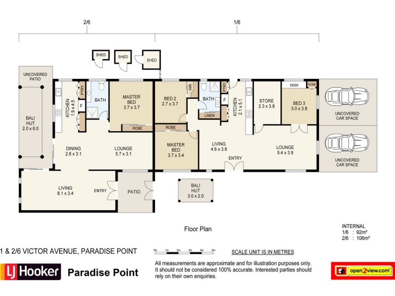 1 & 2/6 Victor Avenue, Paradise Point QLD 4216