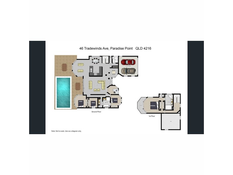 46 Tradewinds Avenue, Paradise Point QLD 4216 Floorplan