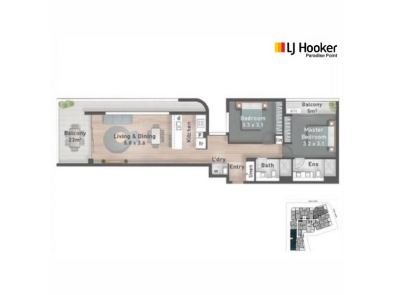 510/110 Frank Street, Labrador QLD 4215 Floorplan